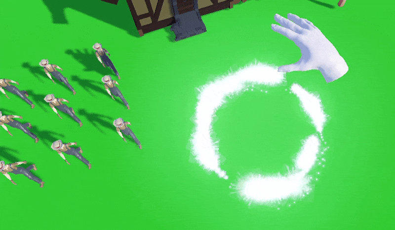 Image of the divine hand with the pick effect